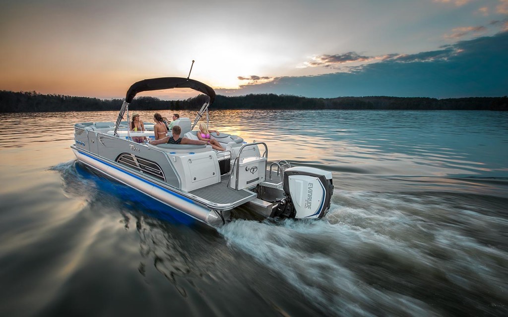 300-HP-Evinrude-E-TEC-G2-Tahoe-Pontoon-Boat - Scan Marine Inc., | Scan ...